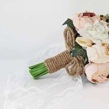 S-SSOY Wedding Romantic Bouquet Bride Bridal Bouquets Bridesmaid Bouquet Artificial Flowers Valentine's Day Confession Party Church