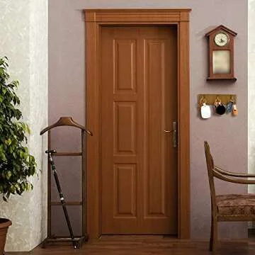 Picowe Key Holder for Wall Decorative, Adhesive Stainless Steel Key Hooks, Key Hanger Key Organizer for Wall, Towel Hook Coat Hanger for Entryway Hallway Kitchen(Three Rows,Golden 1PCS)