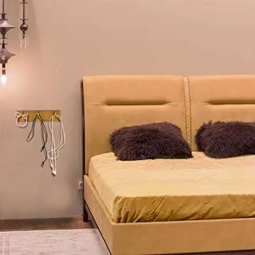 Picowe Key Holder for Wall Decorative, Adhesive Stainless Steel Key Hooks, Key Hanger Key Organizer for Wall, Towel Hook Coat Hanger for Entryway Hallway Kitchen(Three Rows,Golden 1PCS)