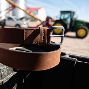 Carhartt Men's Rugged Saddle Leather Belts, 34"