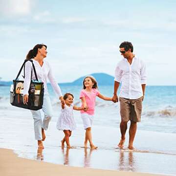 Extra Large Mesh Beach Tote Bag for Women - Ideal for Families