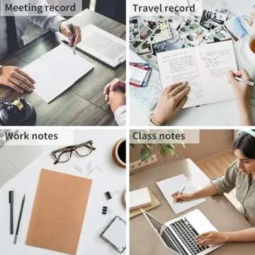 EOOUT 24 Pack Blank Kraft Notebooks, A5 Journals Notebook Bulk, Unlined Paper Sketchbooks, 8.3x5.5in 60 Pages Travel Journal Set for Journaling, Student, Kids, Writing