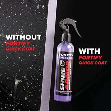 SHINE ARMOR Ceramic Coating Top Coat for Cars Fortify Quick Coat Car Wax Polish Spray Waterless Wash & Wax Hydrophobic Top Coat Polish & Polymer Paint Sealant Detail Protection 16 Fl Oz