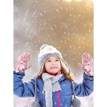 2 Pairs Women's Winter Fingerless Gloves Winter Knitted Mittens Convertible Gloves with Buttoned Thumb Cover (Style Set 2)