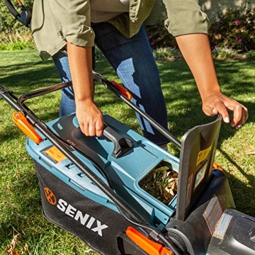 SENIX X5 58V Max Electric Lawn Mower with 13-Gallon Bag