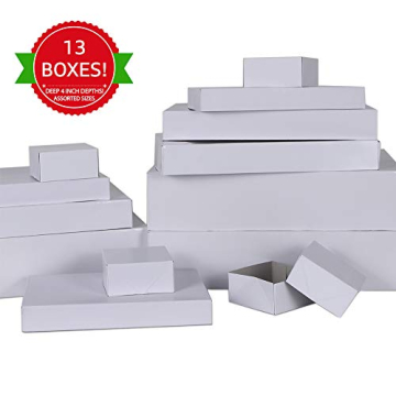 MOMONI 13 Piece Premium White Gift Boxes Set for Gifts