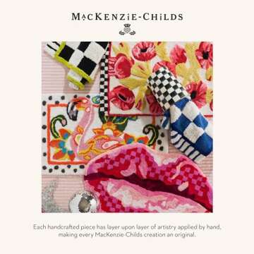 MACKENZIE-CHILDS Bath Rug, Bath Mat for Bathroom Use, Cotton Rug, Kiss My Feet