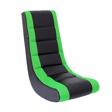 The Crew Furniture Classic Video Rocker Kids Gaming Chair in Black/Green