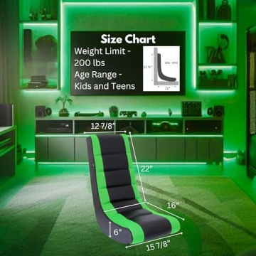 Classic Video Rocker Floor Gaming Chair for Kids and Teens