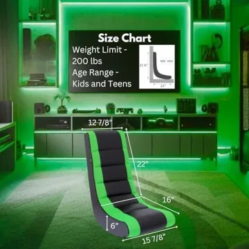 Classic Video Rocker Floor Gaming Chair for Kids and Teens
