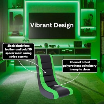 Classic Video Rocker Floor Gaming Chair for Kids and Teens