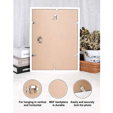 Annecy 9x12 Picture Frames (1 Pack, White), Simple Designed Photo Frame, For Pictures 9x12 for Wall Mounting, Classic Simple Home Office Decor