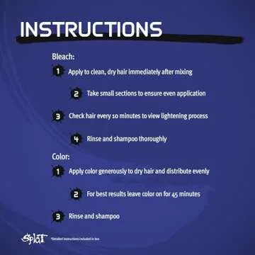 Splat Blue Envy Semi-Permanent Hair Dye Kit for Vibrant Color