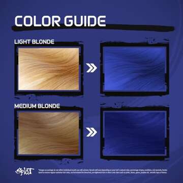 Splat Blue Envy Semi Permanent Hair Dye Kit with Bleach, 1 Application, Includes Blue Hair Dye, Oxide & Bleach Powder, Vegan & Cruelty Free Hair Color