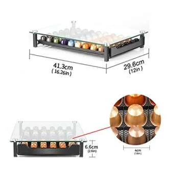 RECAPS Coffee Pod Holder Storage Pod Drawer Pods Holder Compatible with Nespresso Original Line Coffee Pods Kitchen Organizer Holds 60 Pods
