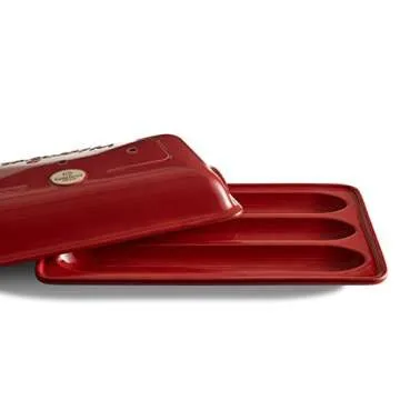 Emile Henry Baguette Baker | Burgundy - Perfect for Authentic French Baking