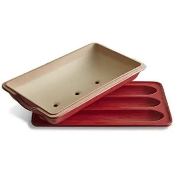 Emile Henry Baguette Baker in Burgundy for Perfect Crusts