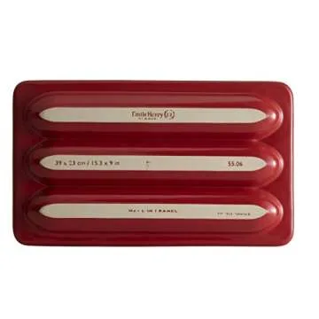 Emile Henry Baguette Baker in Burgundy for Perfect Crusts