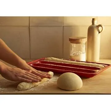 Emile Henry Baguette Baker in Burgundy for Perfect Crusts