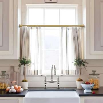 BRIOFOX Adjustable Shower Curtain Rod No Drilling 18-64 Inch