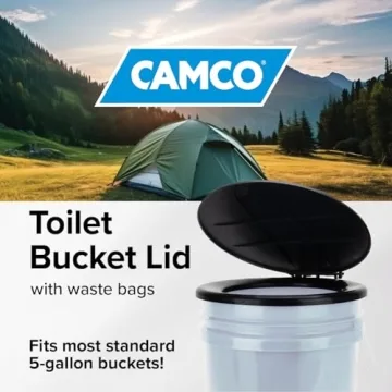 Camco Bucket Toilet Seat - Portable Toilet Solution for Camping