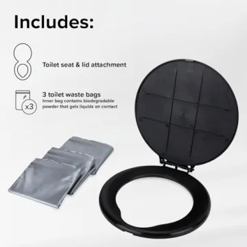 Camco Bucket Toilet Seat - Portable Toilet Solution for Camping