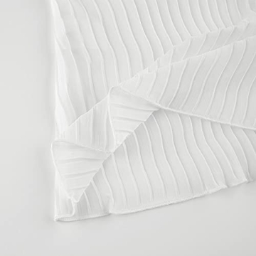 Women's Y2K Button Down Shirt Blouses Solid Flare Sleeve Crop Top Vintage E-Girl Streetwear(AC-White,S)