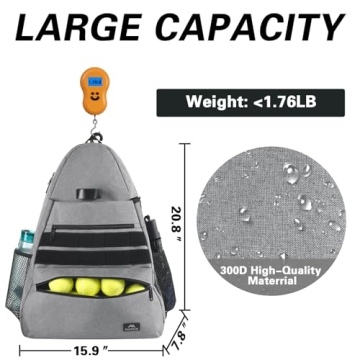 MATEIN Large Tennis Backpack with Shoe Compartment