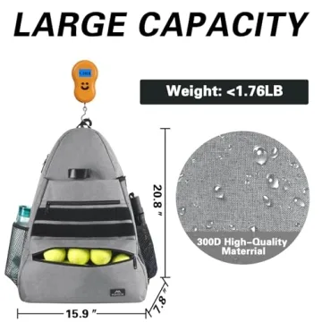 MATEIN Large Tennis Backpack with Shoe Compartment
