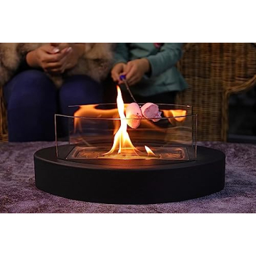 Tabletop Fire Pit, Portable Ethanol Fire Pit, Fire Bowl, Mini Fire Pit Rubbing Alcohol Fireplace Tab...