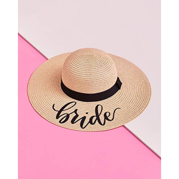 Tan Bride Sun Hat for Bachelorette Parties and Gifts