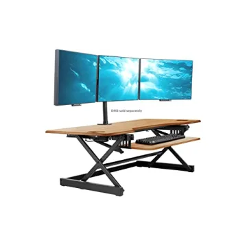 Rocelco 46" Adjustable Standing Desk Converter - Ergonomic & Easy Lift