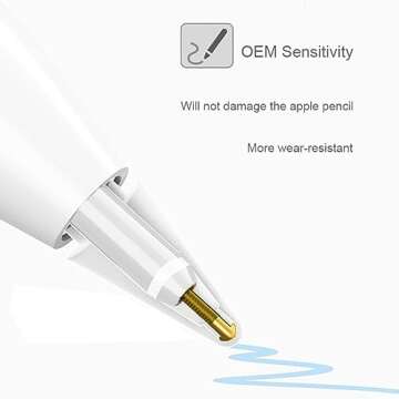 SIXFU Tips for Apple Pencil Tips, Pen Like Slender Metal Precise Control Fine Point Tips for Apple Pencil 2nd Generation, 1st Gen iPencil Replacement Paper Like Tip Cover for iPad Pencil 2 Nib(6 Pack)
