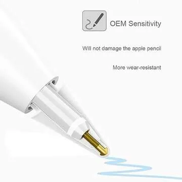 SIXFU Tips for Apple Pencil Tips, Pen Like Slender Metal Precise Control Fine Point Tips for Apple Pencil 2nd Generation, 1st Gen iPencil Replacement Paper Like Tip Cover for iPad Pencil 2 Nib(6 Pack)