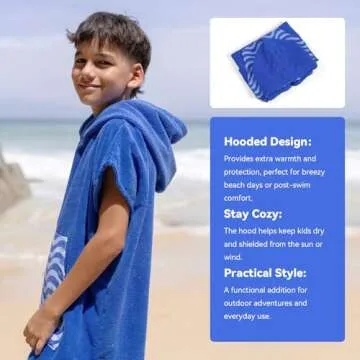 Buy MissShorthair Kids Towel Poncho | Hooded Swim Robe