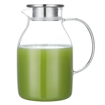 Heat Resistant 68Oz Glass Pitcher with Lid