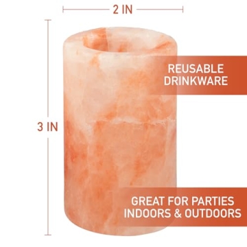Himalayan Salt Shot Glasses 8 Pack - Unique Tequila Experience