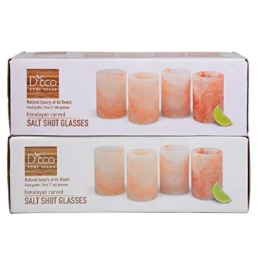 Himalayan Salt Shot Glasses 8 Pack - Unique Tequila Experience