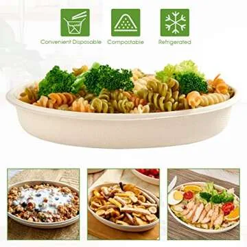Vplus 70 Pack 18 OZ Paper Bowls, Disposable Compostable Bowls Bulk, Eco-friendly Bagasse Bowls, Heavy-duty Bowls Perfect for Milk Cereals, Snacks, Salads