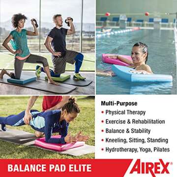 AIREX Balance Pad – Stability Trainer for Balance, Stretching, Physical Therapy, Exercise, Mobilit...