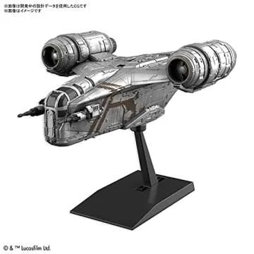Bandai Hobby Star Wars Razor Crest Vehicle Model Kit - Silver Coating Version