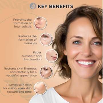 Vitamin C Face Serum - Anti Aging & Brightening Facial Serum - With Hyaluronic Acid Gotu Kola & Jojo...