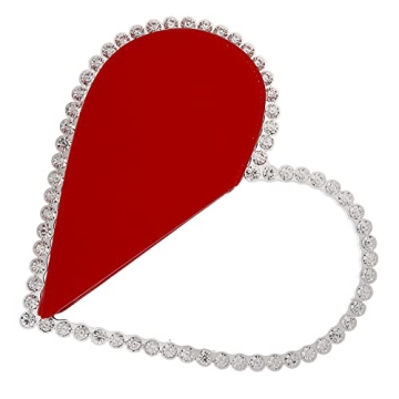 Stylish Women's Evening Clutch Bag in Love Red