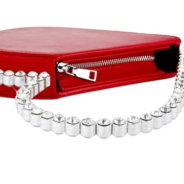 Stylish Women's Evening Clutch Bag in Love Red