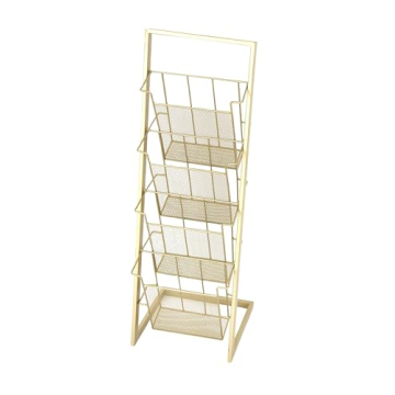 Deco 79 Gold Magazine Organizer - Stylish Storage Solution