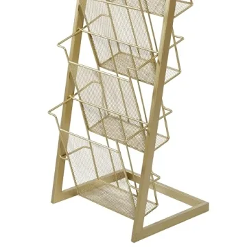Deco 79 Gold Magazine Organizer - Stylish Storage Solution