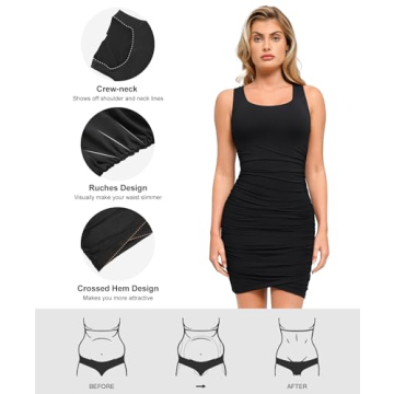 Stylish Popilush Mini Dress with Built-in Shapewear