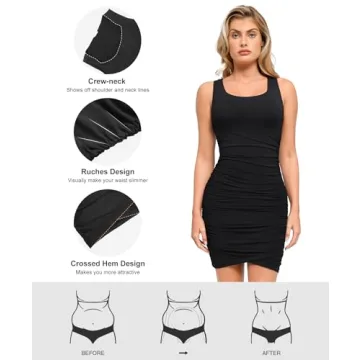 Stylish Popilush Mini Dress with Built-in Shapewear