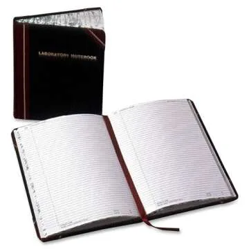 Boorum & Pease Special Laboratory Notebook, Record Ruled, Black, 150 Pages, 10-3/8" x 8-1/8" (L21-150-R) , White