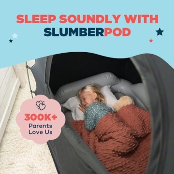 SlumberPod The Original Blackout Sleep Tent Travel Essential for Babies and Toddlers, Mini Crib and Pack N Play Cover, Sleep Pod for Kids with Monitor Pouch and Fan Pouch, Blocks 95%+ Light, Black